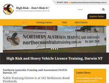 Tablet Screenshot of northernaustraliatraining.com.au